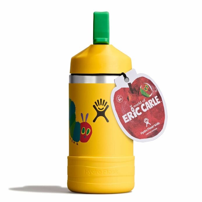 kids-12-oz-bottle-world-of-eric-carletm-c5 le26-w12-1000-kids-12-oz-wide-straw-cap-and-boot-yellow-caterpillar-straight-lid-open-withtag_1.jpg